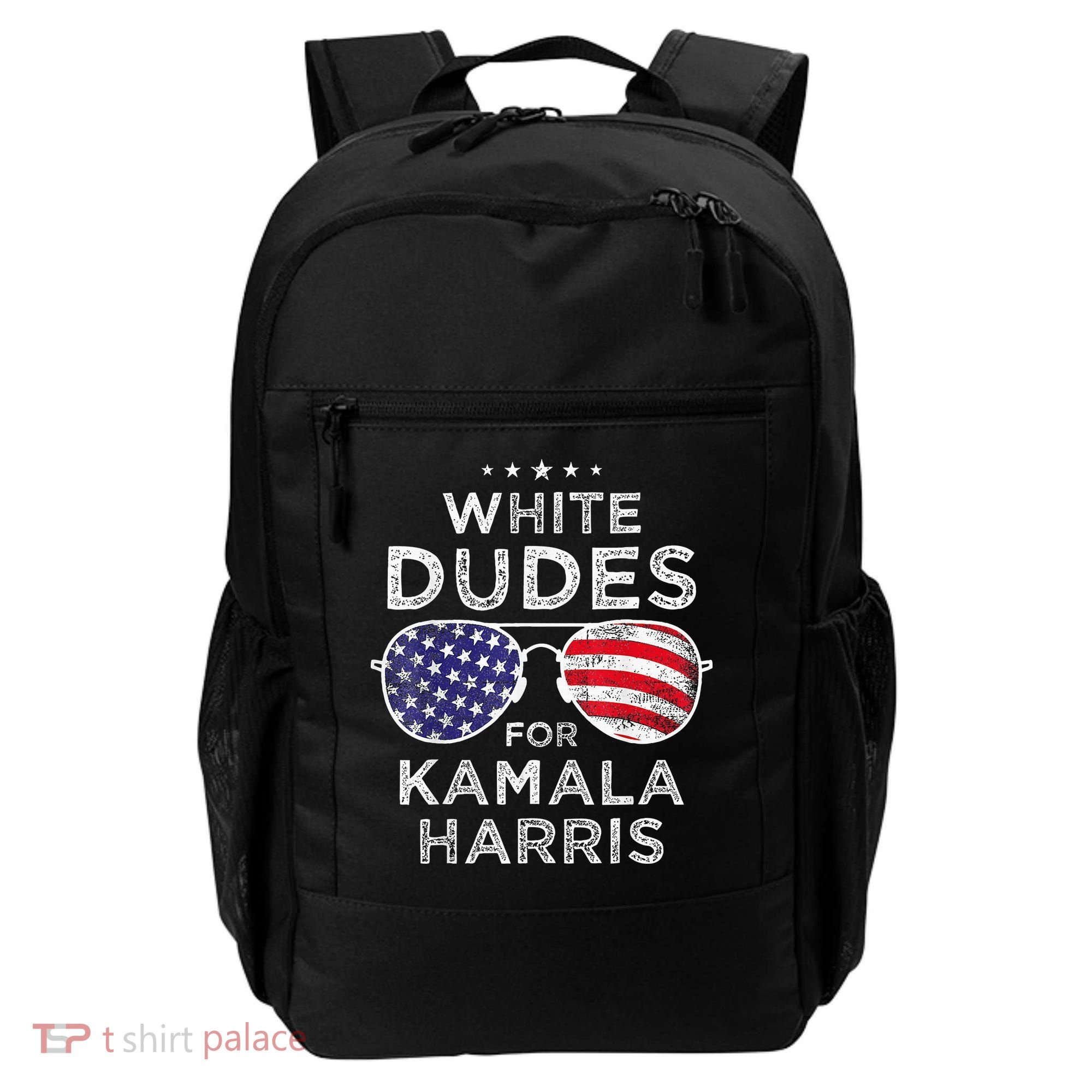 White Dudes For Kamala Harris Sunglasses Backpack