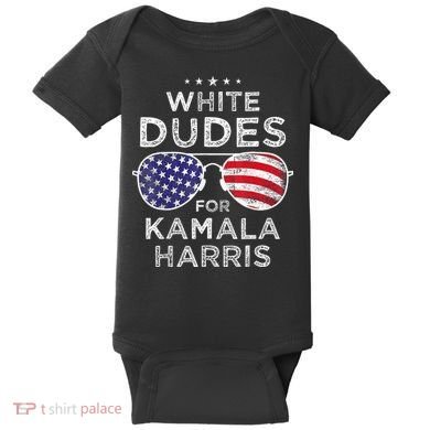 White Dudes For Kamala Harris Sunglasses Baby Bodysuit