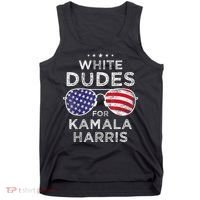White Dudes For Kamala Harris Sunglasses Tank Top thumb 0