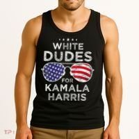 White Dudes For Kamala Harris Sunglasses Tank Top thumb 3