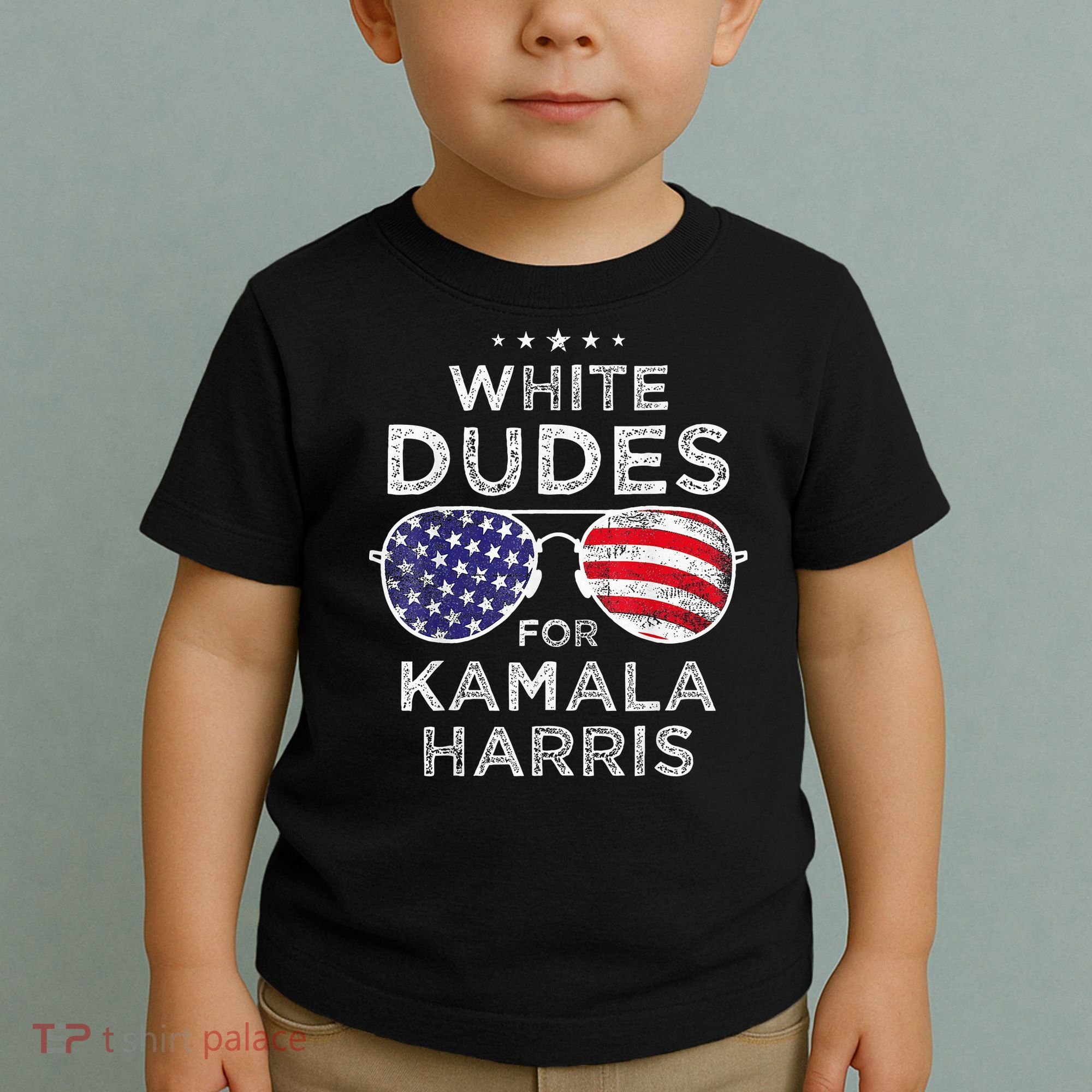 White Dudes For Kamala Harris Sunglasses Toddler T-Shirt