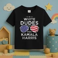 White Dudes For Kamala Harris Sunglasses Toddler T-Shirt thumb 3