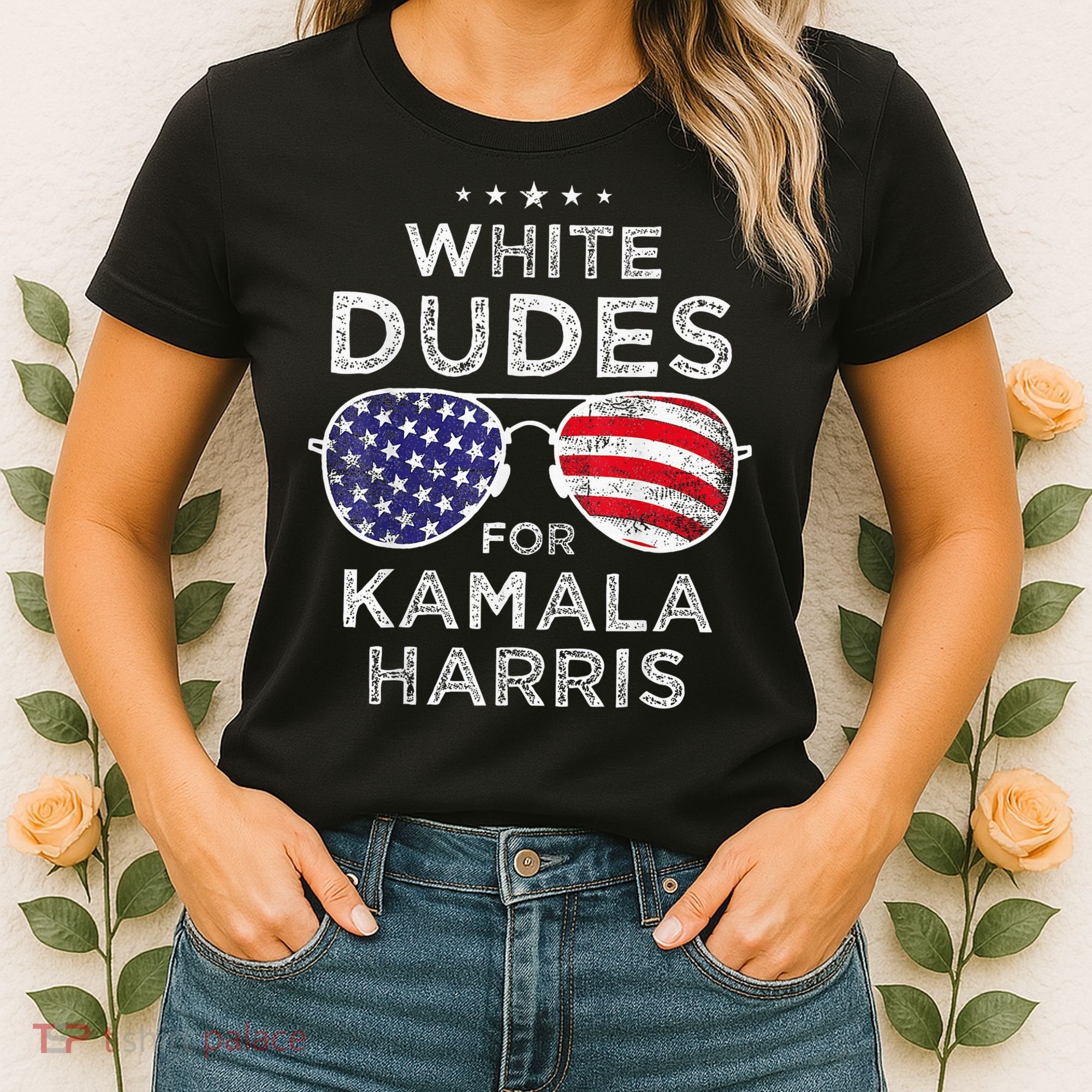 White Dudes For Kamala Harris Sunglasses Women's T-Shirt