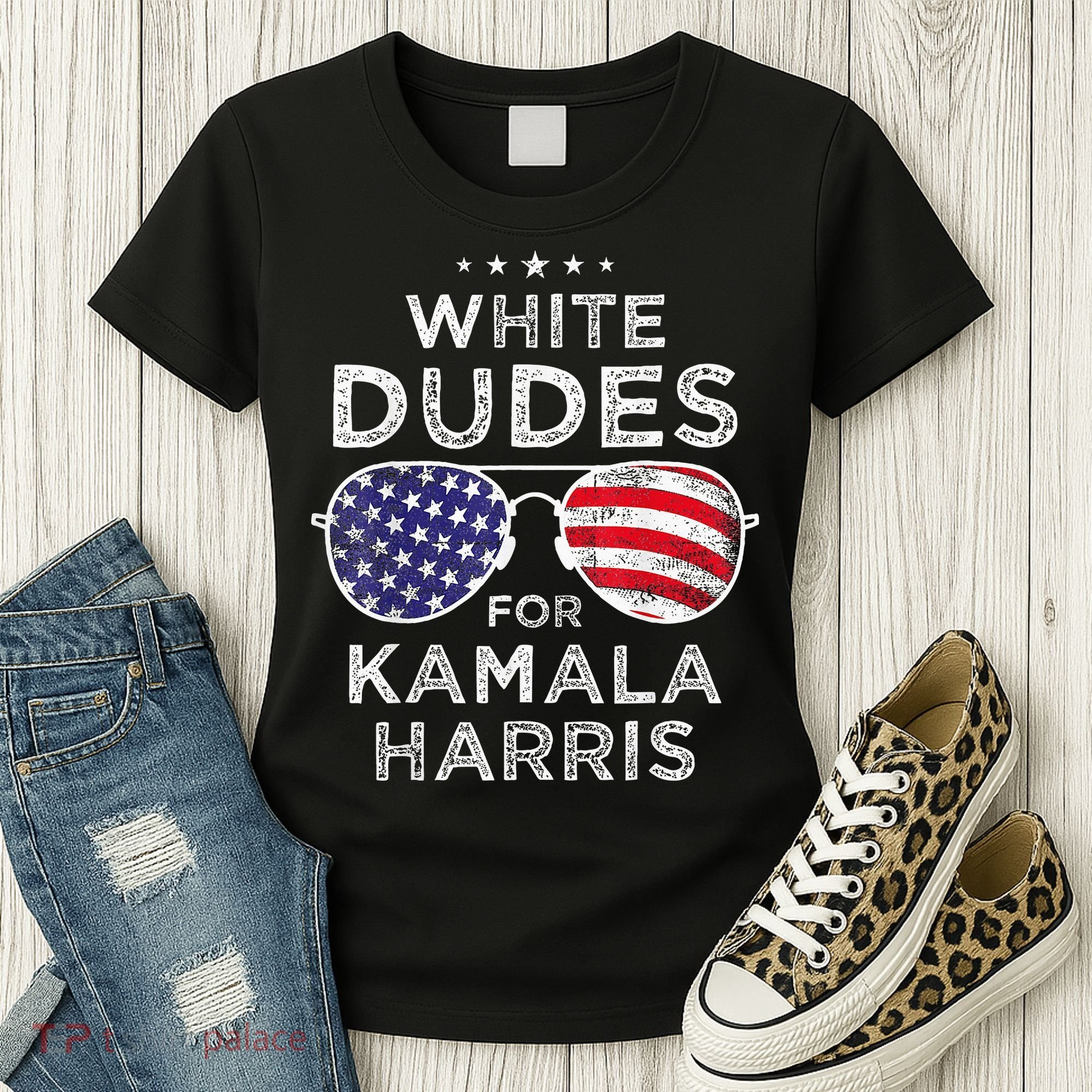 White Dudes For Kamala Harris Sunglasses Women's T-Shirt