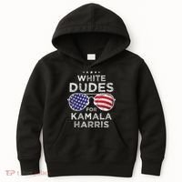 White Dudes For Kamala Harris Sunglasses Kids Hoodie thumb 0