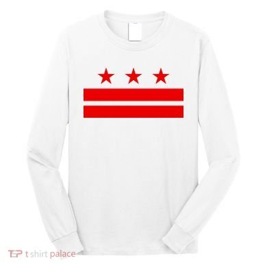 Washington Dc Flag D.C. Capitol Long Sleeve Shirt