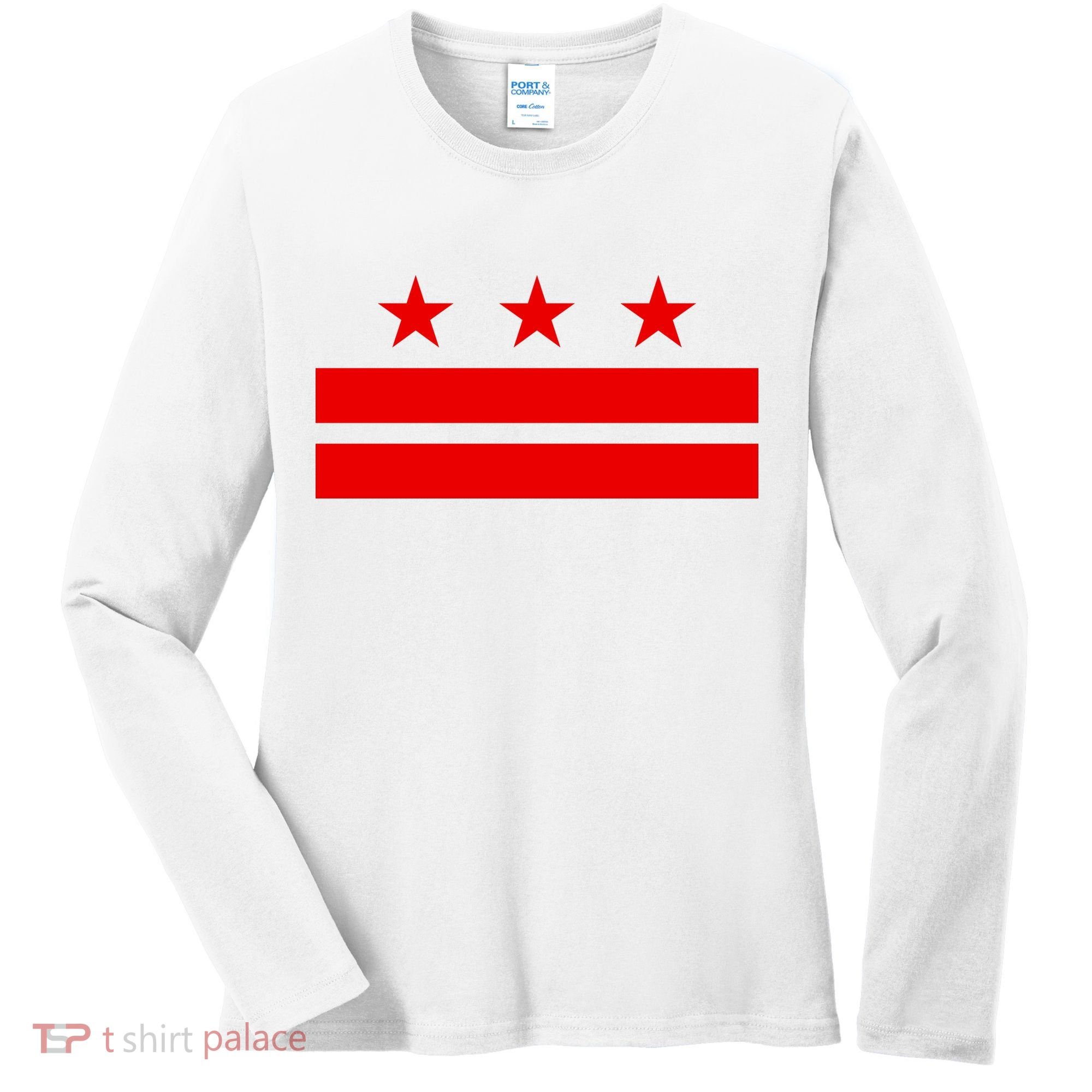 Washington Dc Flag D.C. Capitol Women's Long Sleeve Shirt