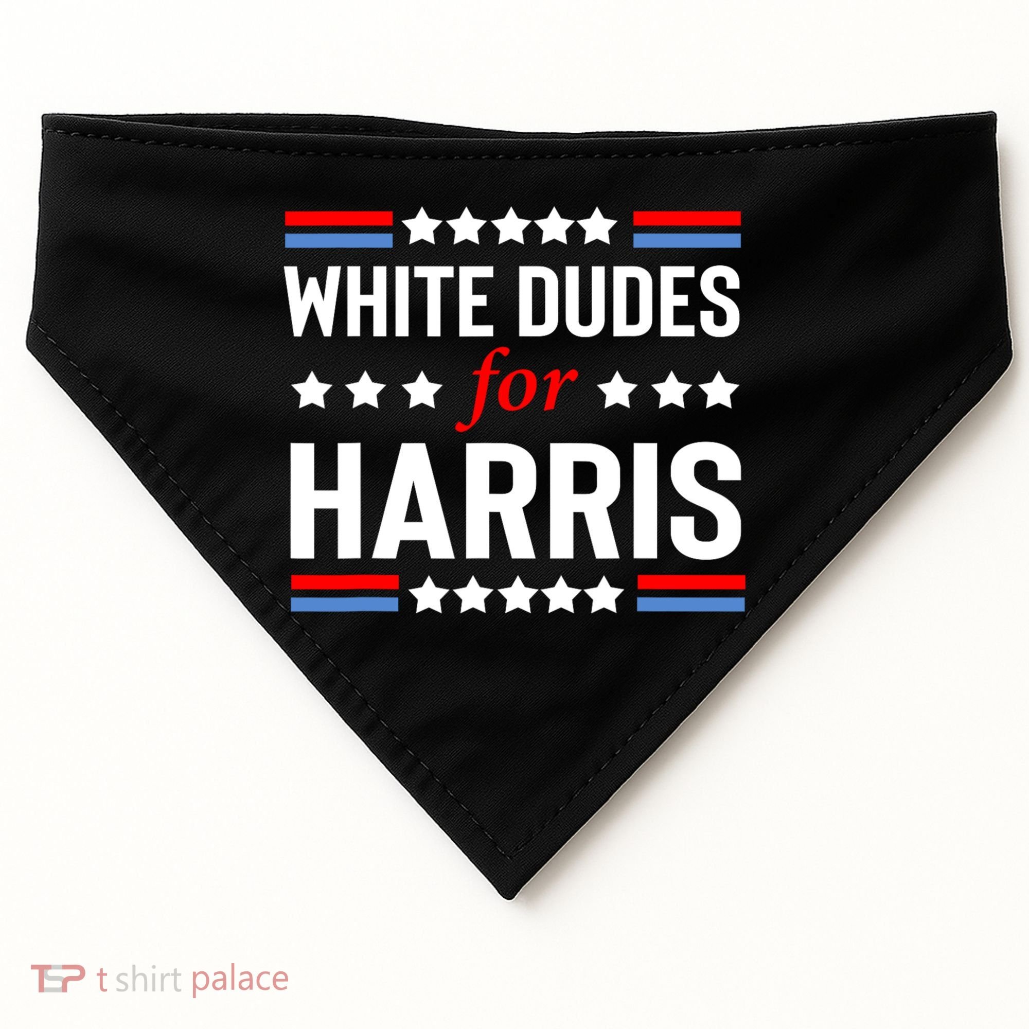 White Dudes For Harris 2024 For President USA-Made Doggie Bandana