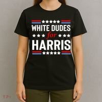 White Dudes For Harris 2024 For President T-Shirt thumb 4