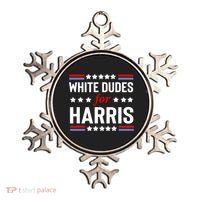 White Dudes For Harris 2024 For President Ornament thumb 0