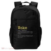 Woke Definition Funny New Thinking Politically Informed Backpack thumb 0