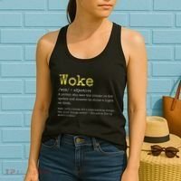 Woke Definition Funny New Thinking Politically Informed Women's Tank Top thumb 2