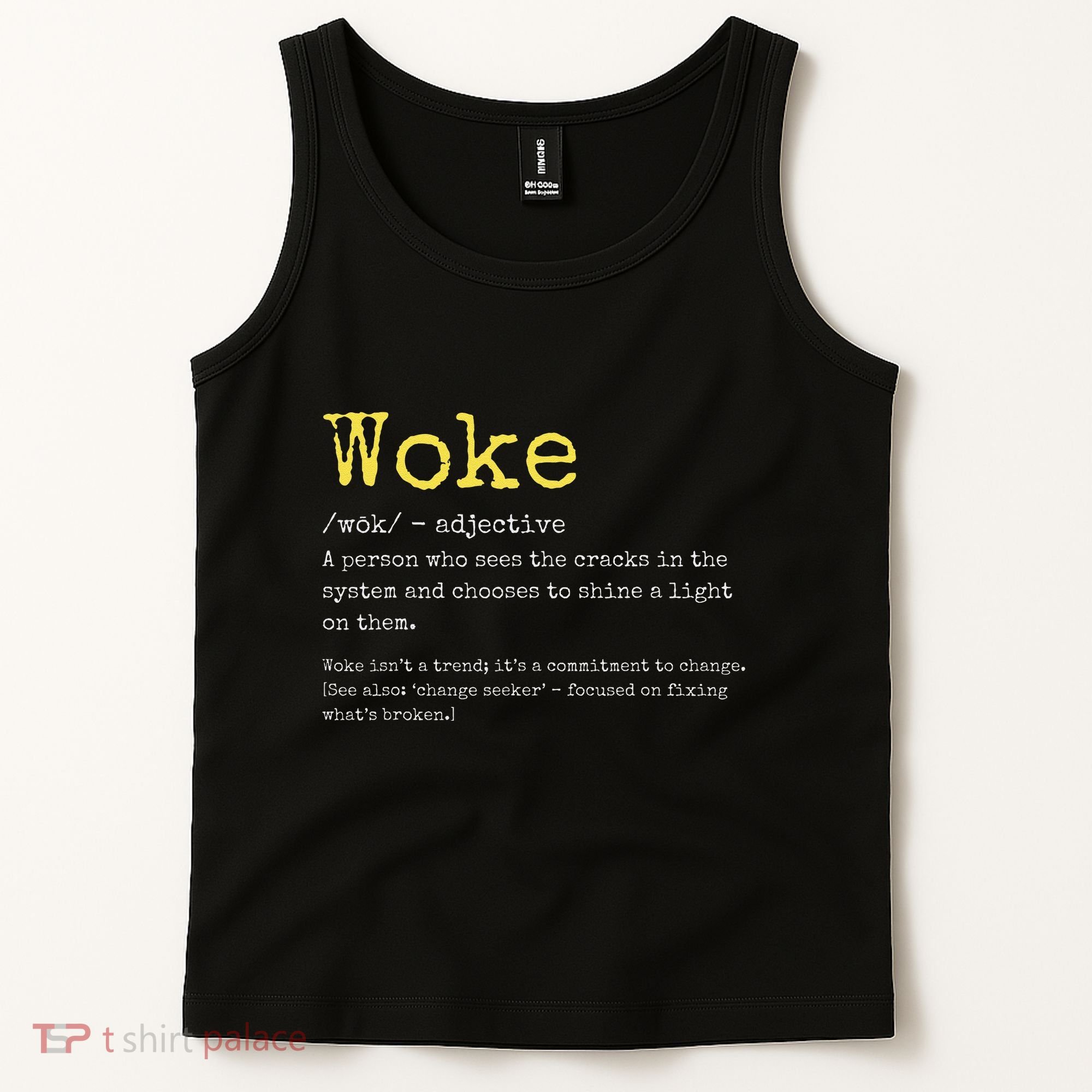 Woke Definition Funny New Thinking Politically Informed Tank Top