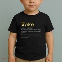 Woke Definition Funny New Thinking Politically Informed Toddler T-Shirt thumb 2