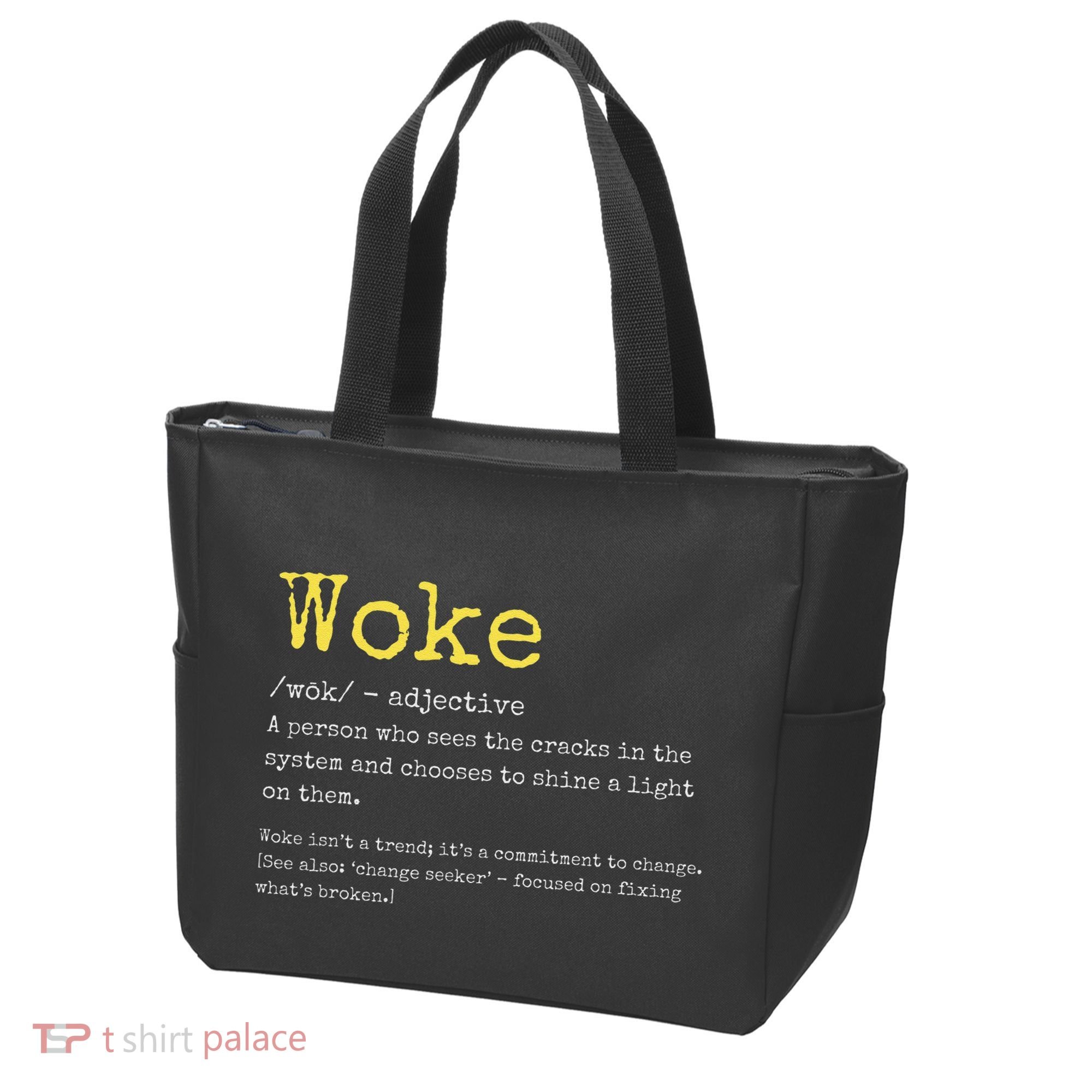 Woke Definition Funny New Thinking Politically Informed Tote Bag