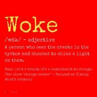 Woke Definition Funny New Thinking Politically Informed Santa Hat thumb 1