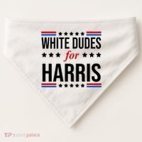 White Dudes For Kamala Harris Election USA-Made Doggie Bandana thumb 0