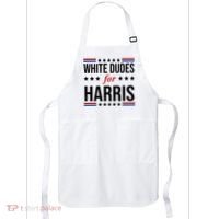 White Dudes For Kamala Harris Election Apron thumb 0