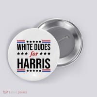 White Dudes For Kamala Harris Election Button thumb 0