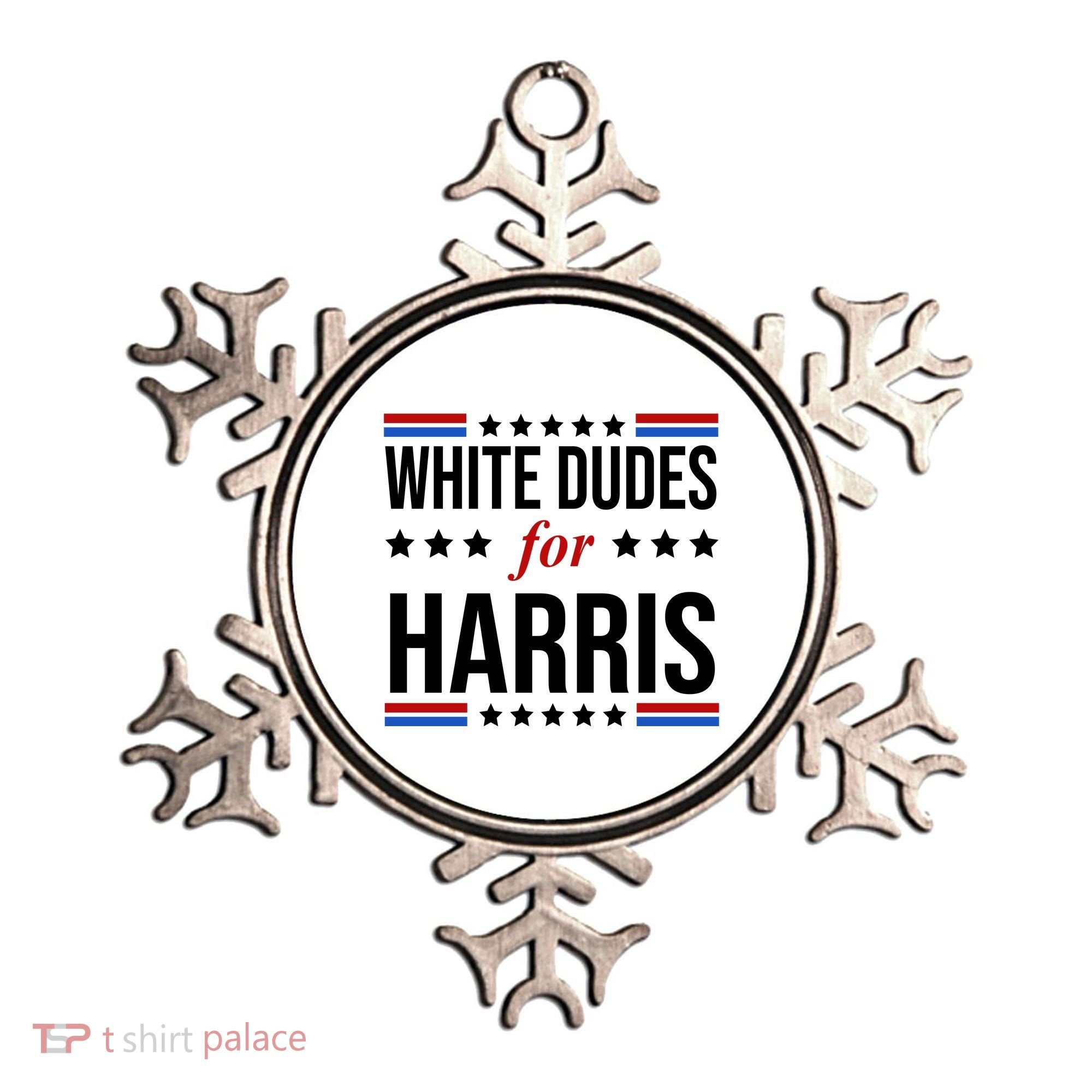 White Dudes For Kamala Harris Election Ornament