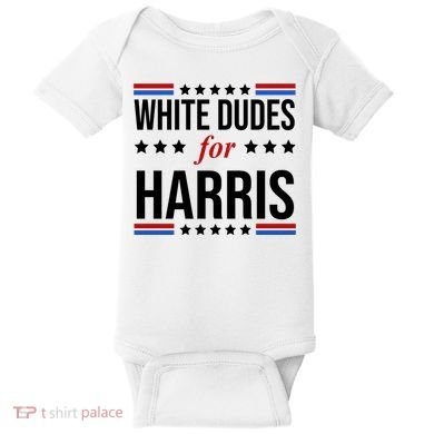 White Dudes For Kamala Harris Election Baby Bodysuit