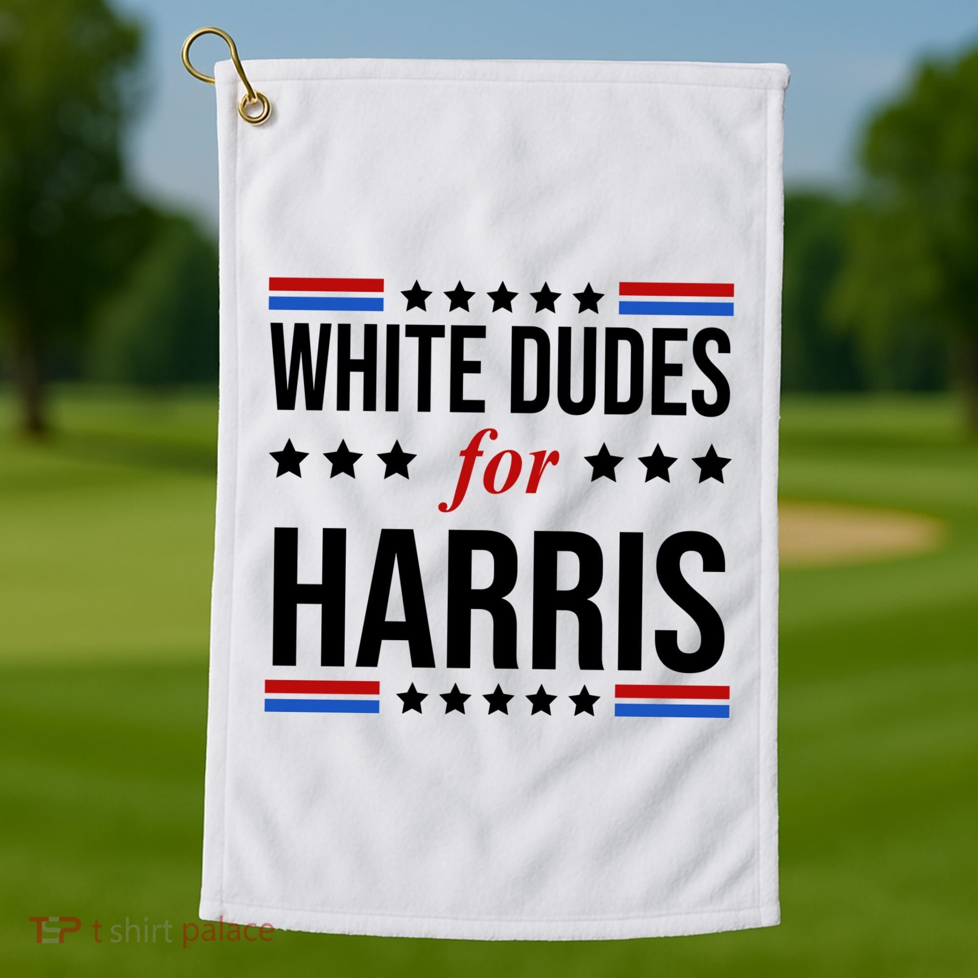 White Dudes For Kamala Harris Election Golf Towel