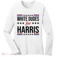 White Dudes For Kamala Harris Election Women's Long Sleeve Shirt thumb 0
