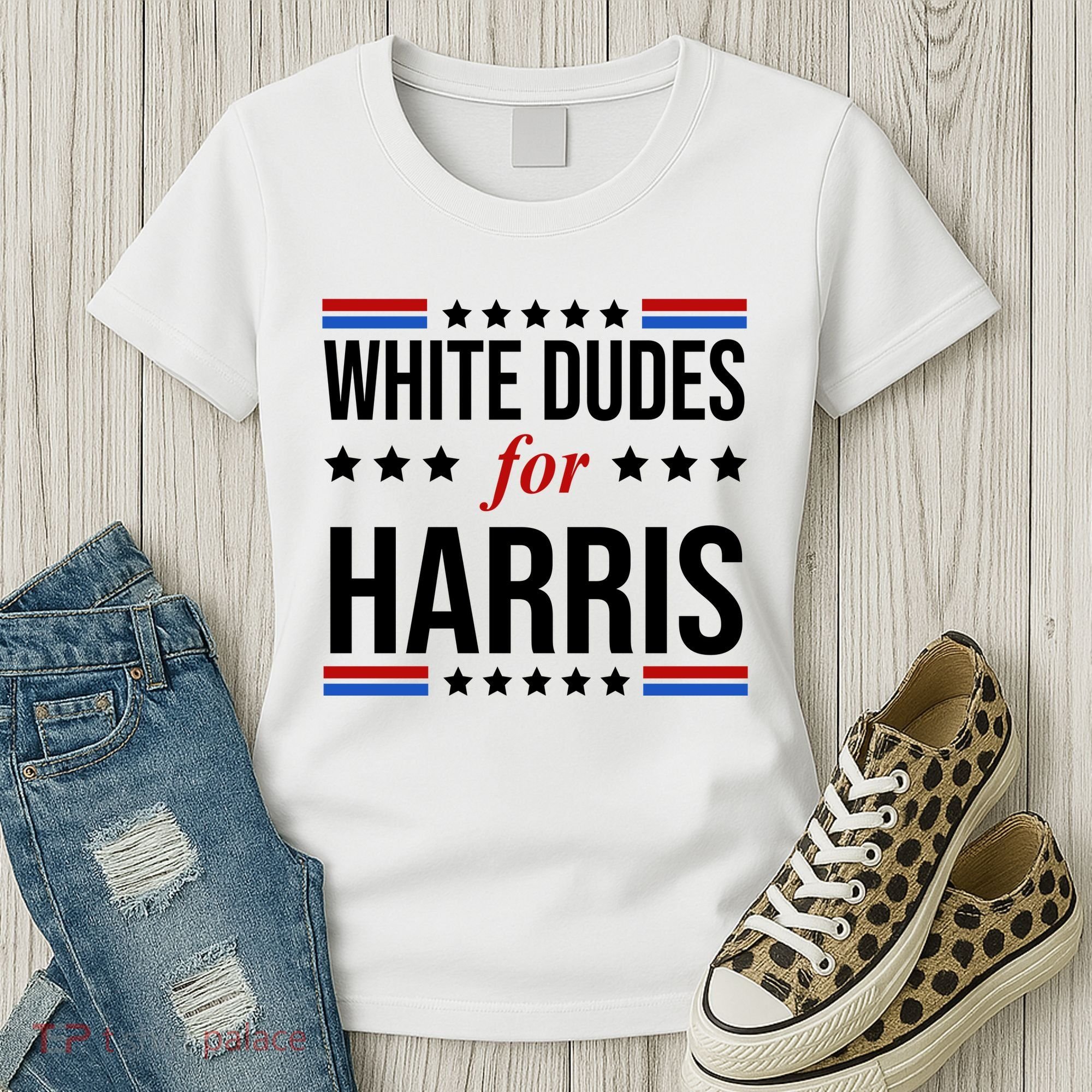 White Dudes For Kamala Harris Election Women's T-Shirt