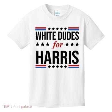 White Dudes For Kamala Harris Election Kids T-Shirt