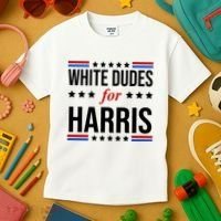 White Dudes For Kamala Harris Election Kids T-Shirt thumb 3