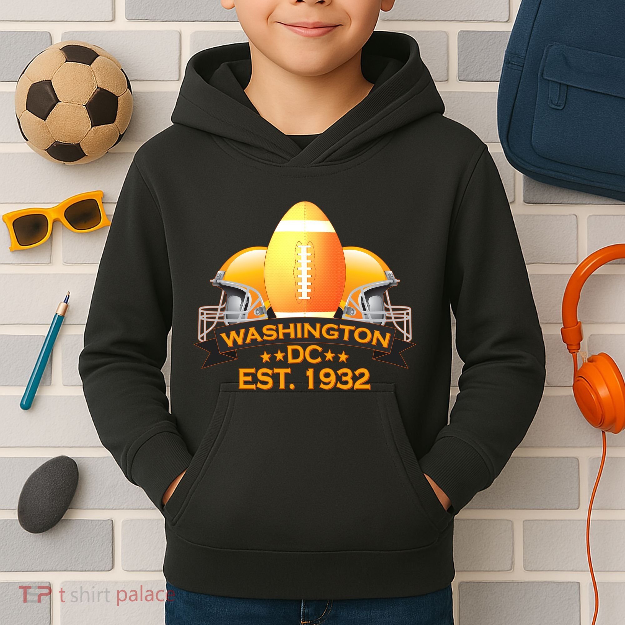 Washington DC Football EST 1932 Kids Hoodie