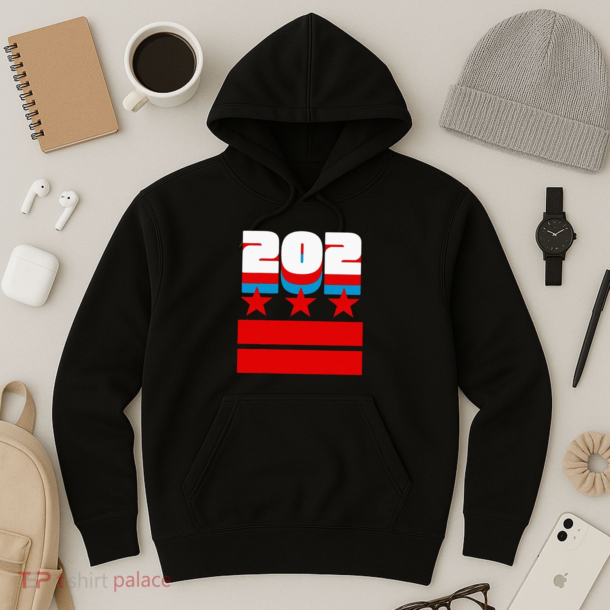 Washington Dc Flag Hoodie