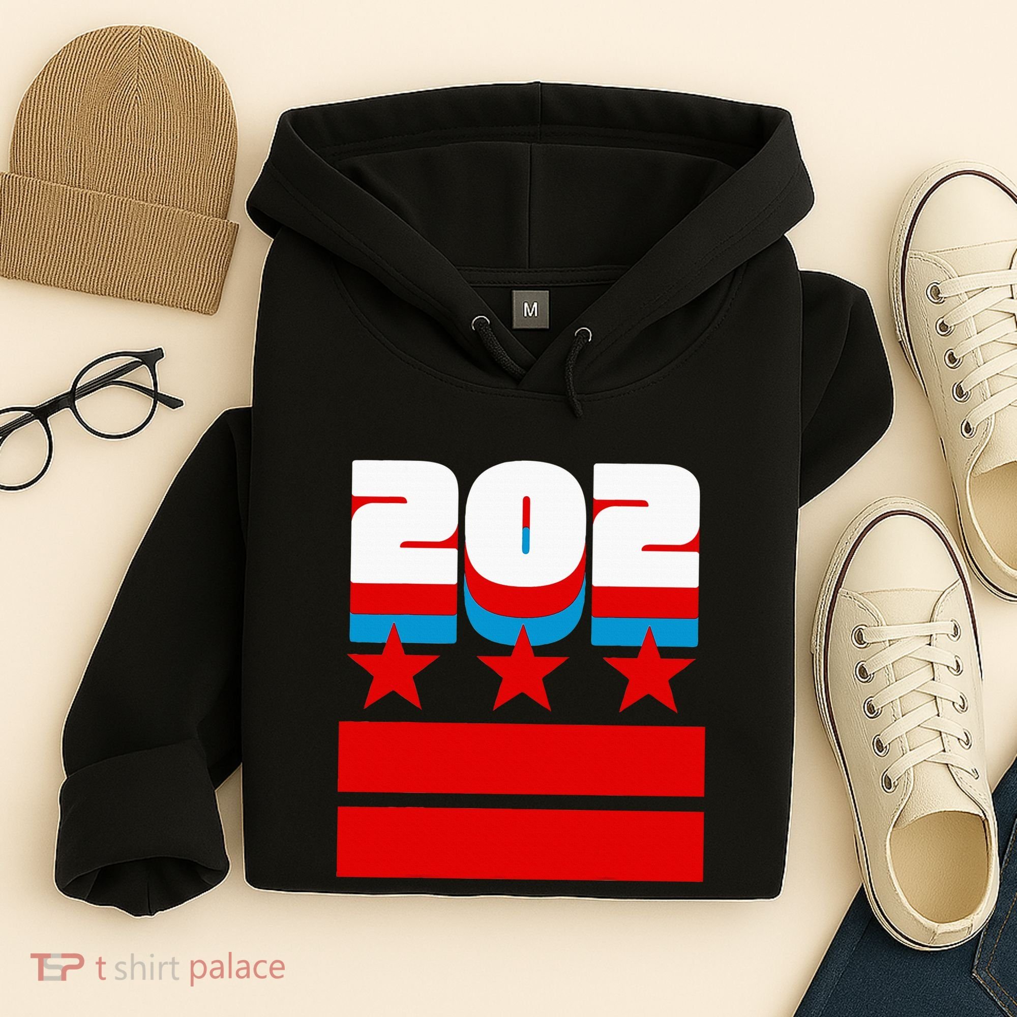 Washington Dc Flag Hoodie