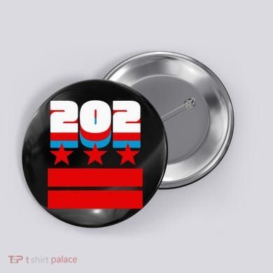 Washington Dc Flag Button