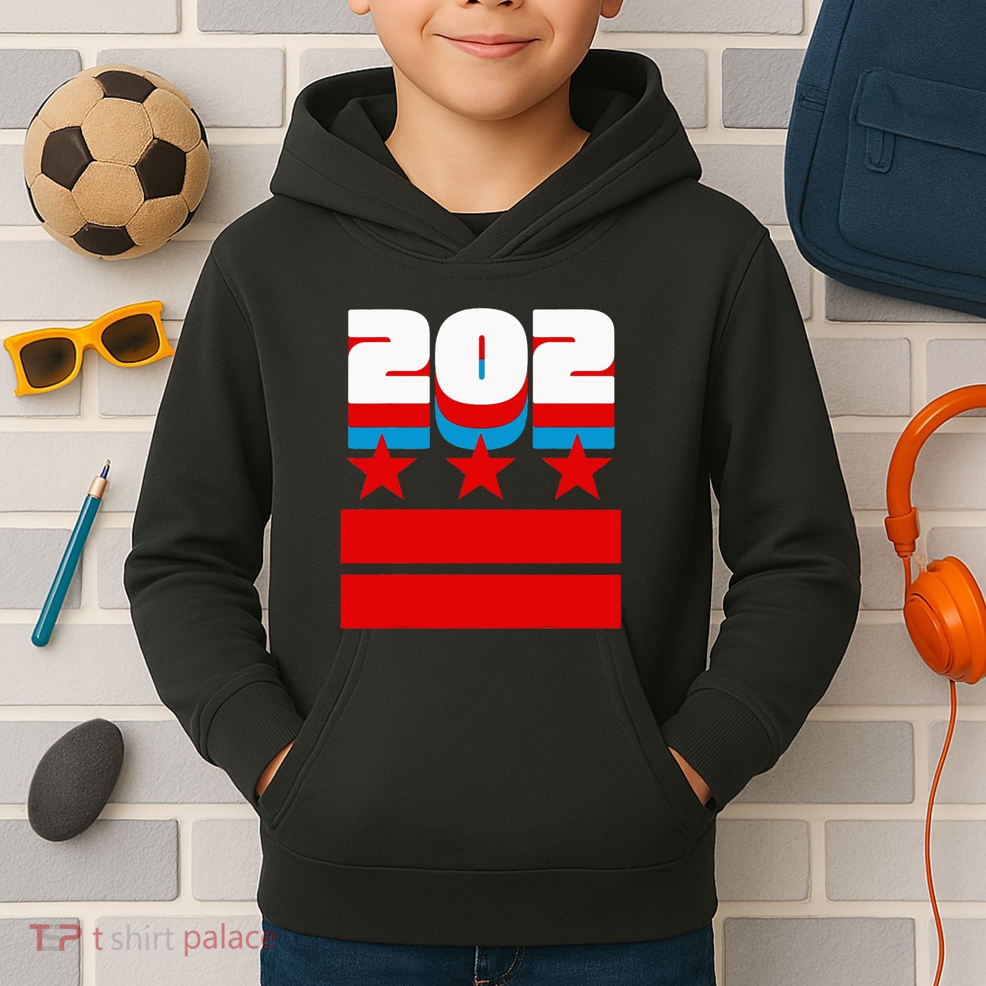 Washington Dc Flag Kids Hoodie