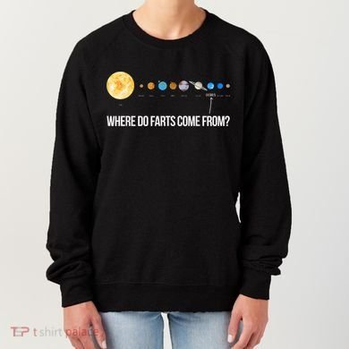 Where Do Farts Come From Uranus Funny Universe Women's Sweatshirt