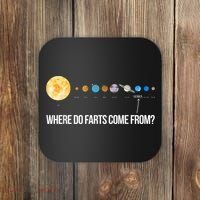 Where Do Farts Come From Uranus Funny Universe Coaster thumb 0