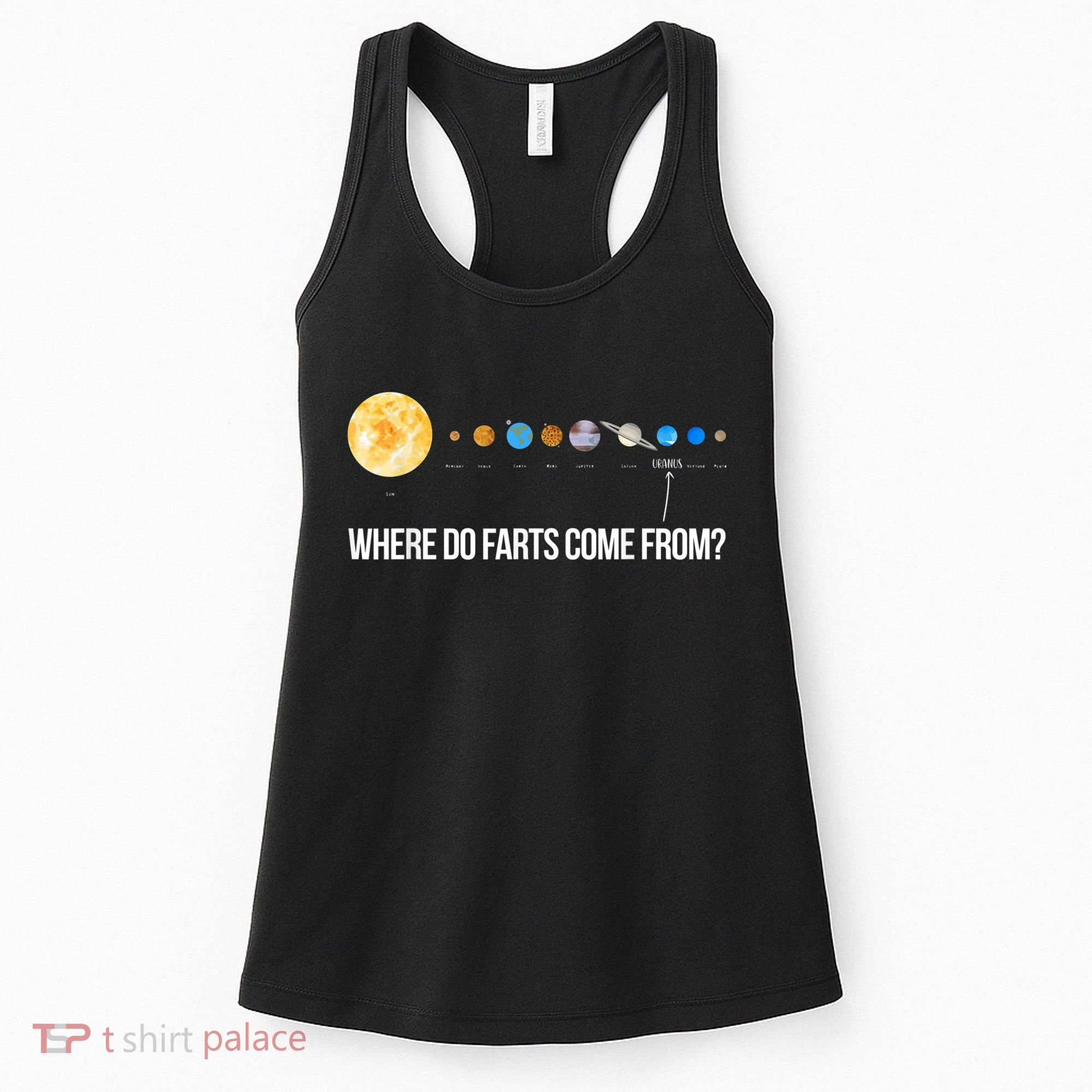 Where Do Farts Come From Uranus Funny Universe Women's Tank Top