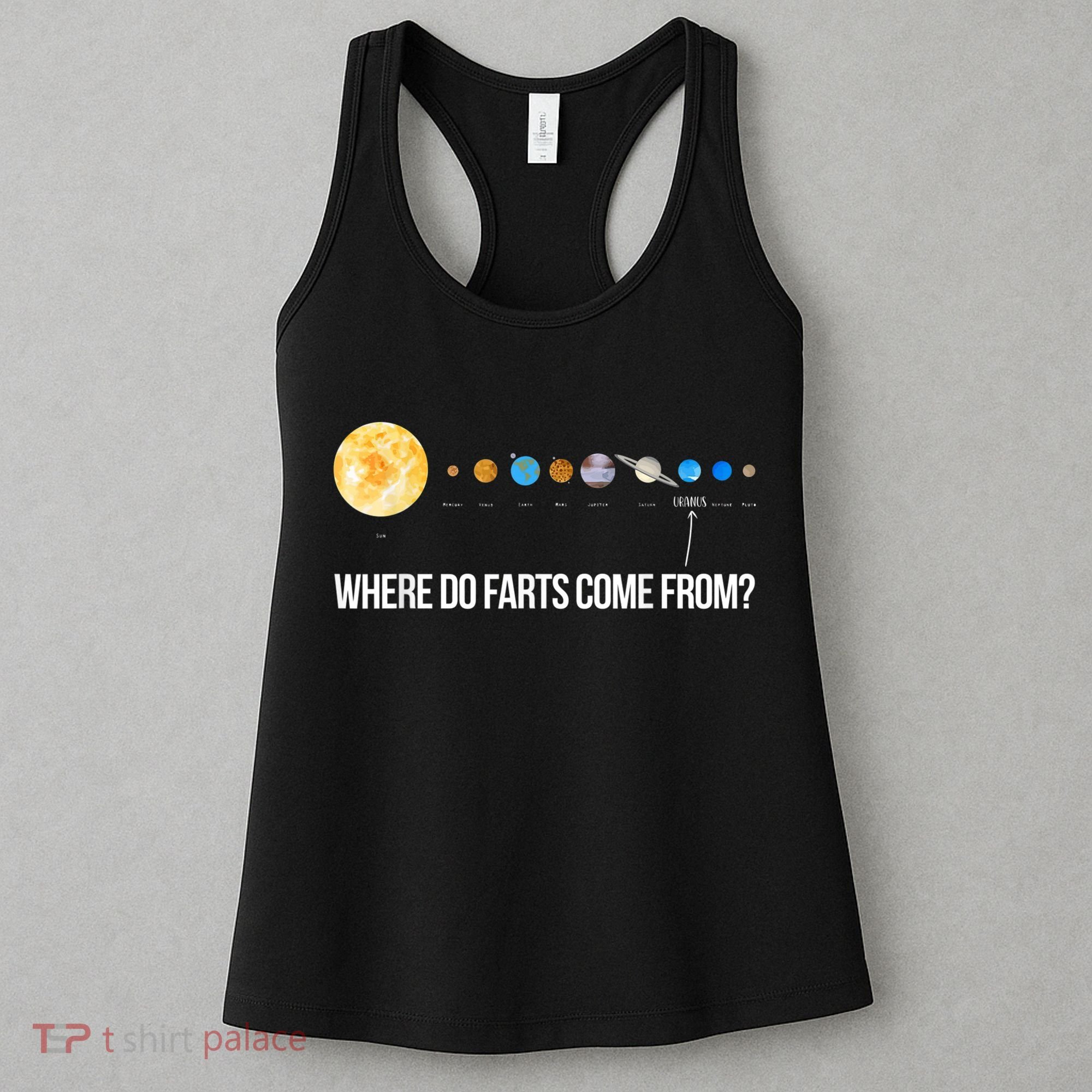 Where Do Farts Come From Uranus Funny Universe Women's Tank Top