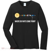 Where Do Farts Come From Uranus Funny Universe Women's Long Sleeve Shirt thumb 0