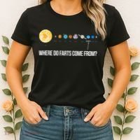 Where Do Farts Come From Uranus Funny Universe Women's T-Shirt thumb 2