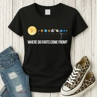 Where Do Farts Come From Uranus Funny Universe Women's T-Shirt thumb 3