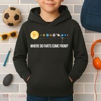 Where Do Farts Come From Uranus Funny Universe Kids Hoodie thumb 2