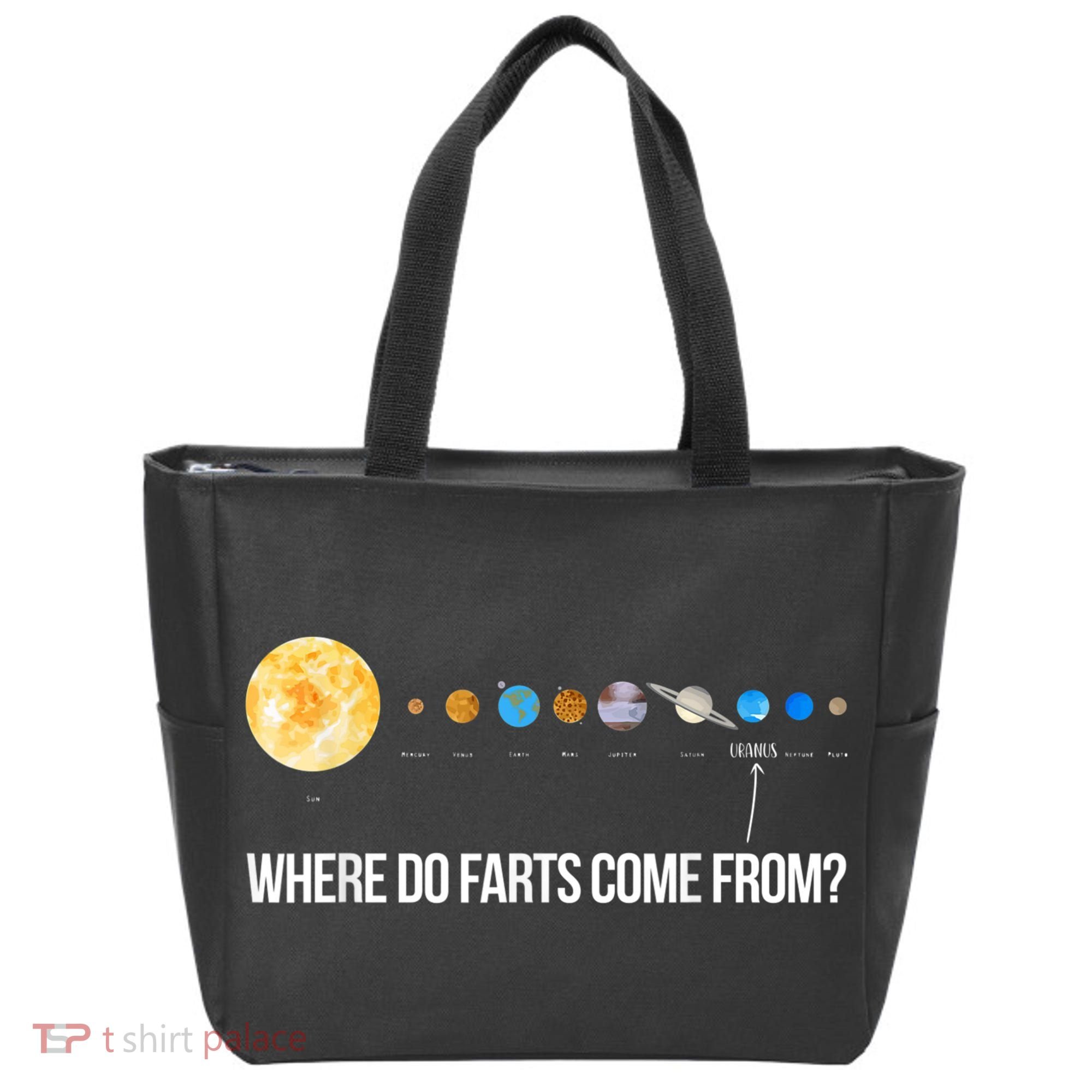 Where Do Farts Come From Uranus Funny Universe Tote Bag