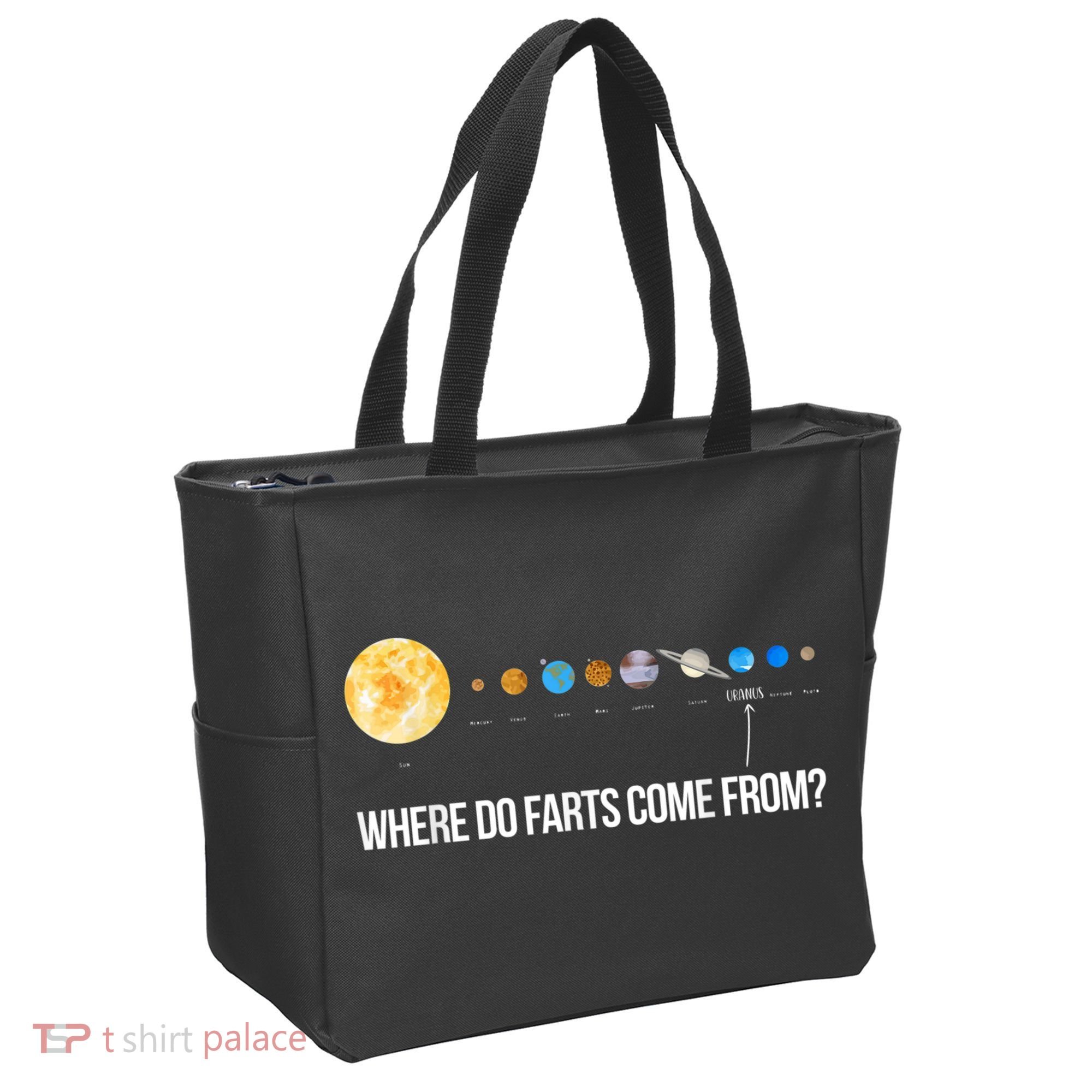 Where Do Farts Come From Uranus Funny Universe Tote Bag