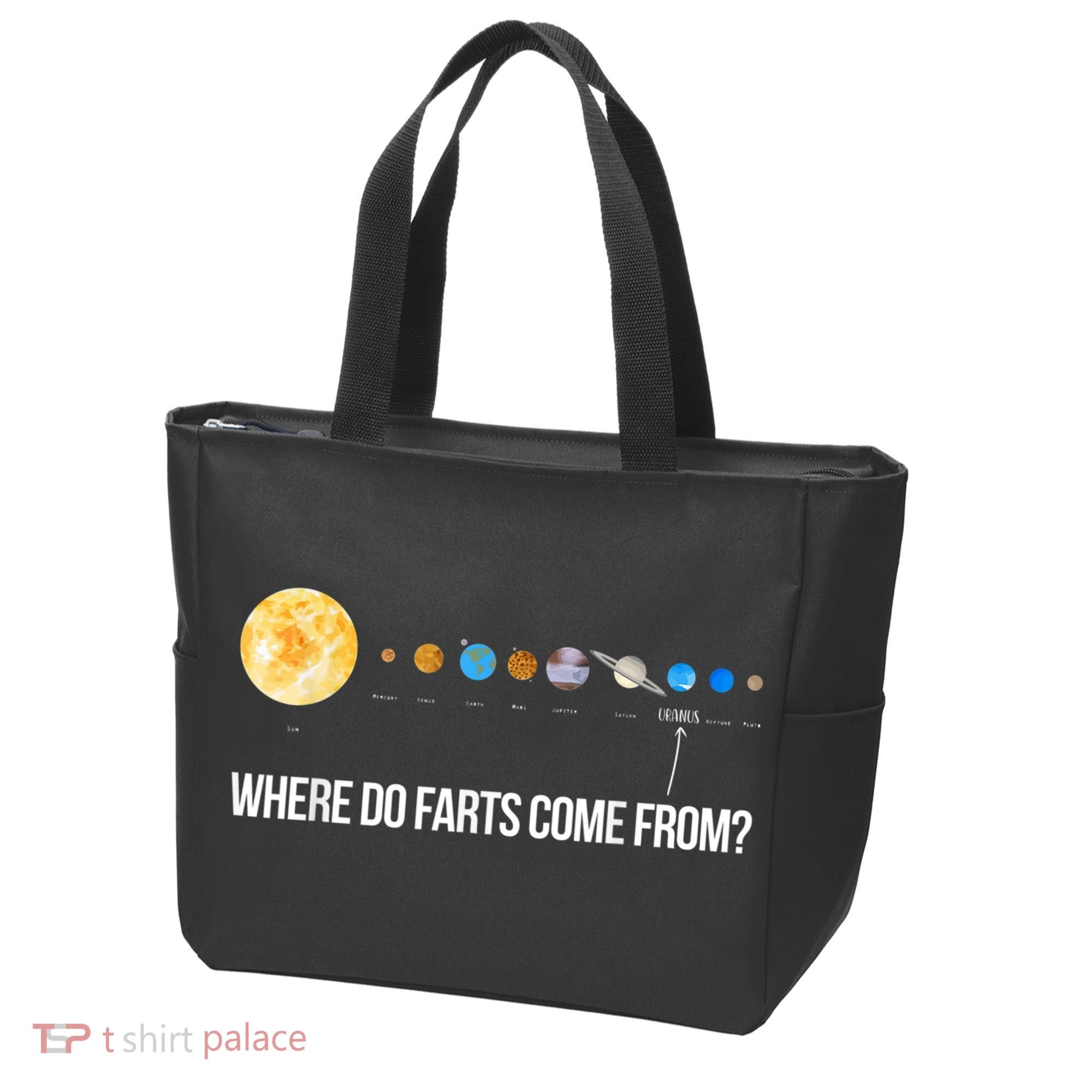 Where Do Farts Come From Uranus Funny Universe Tote Bag