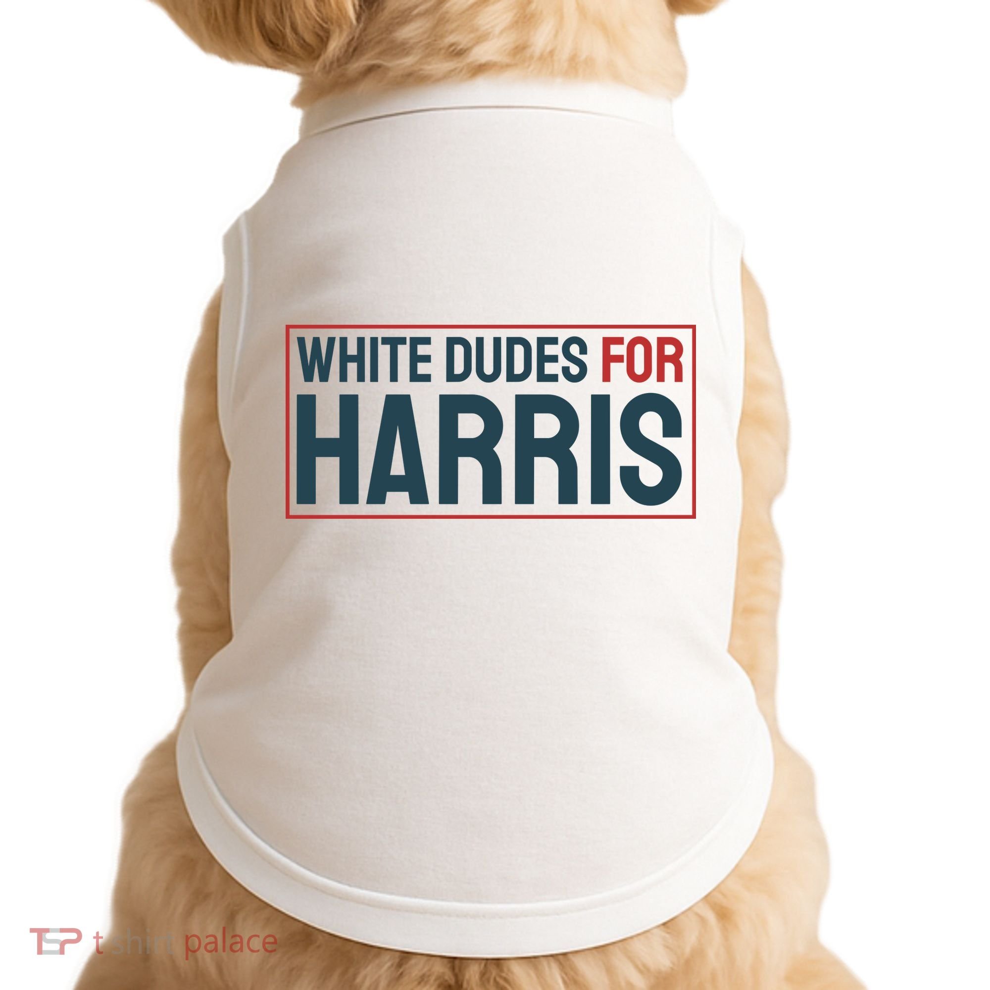 White Dudes For Harris 2024 Doggie Tank