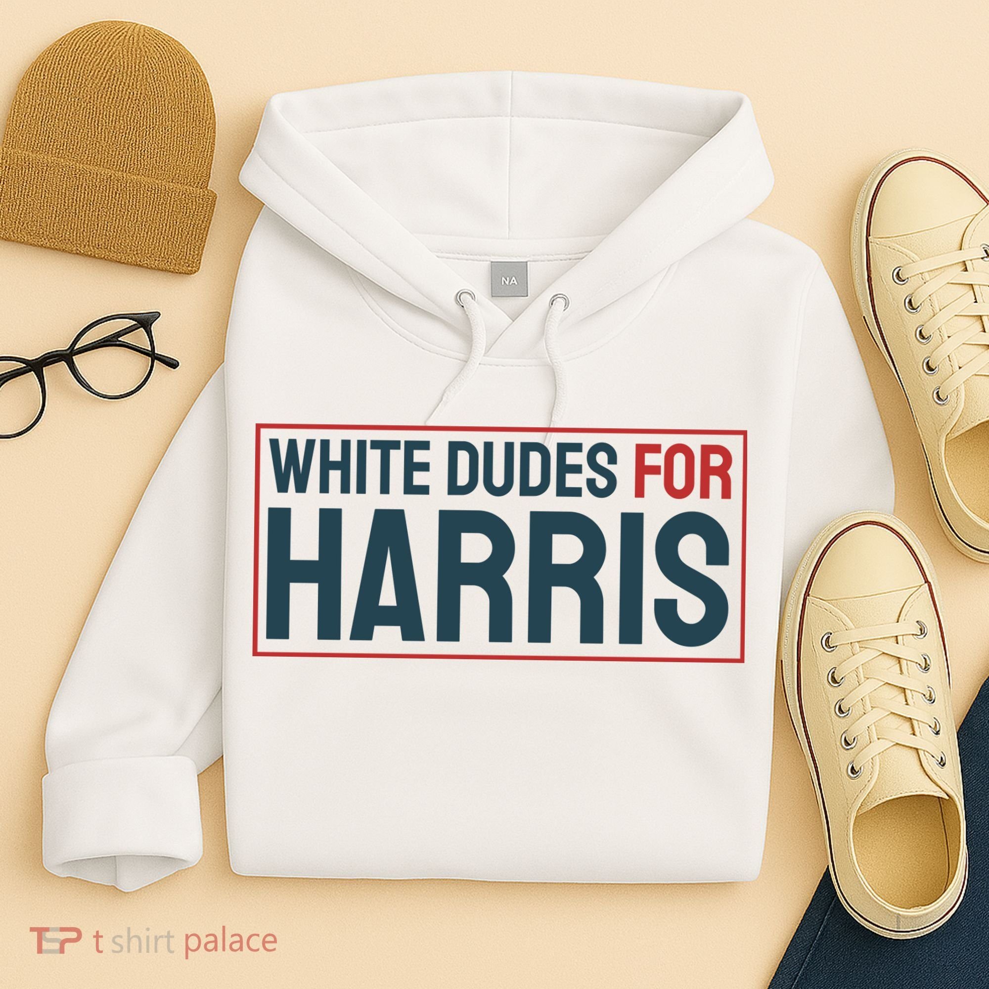 White Dudes For Harris 2024 Hoodie