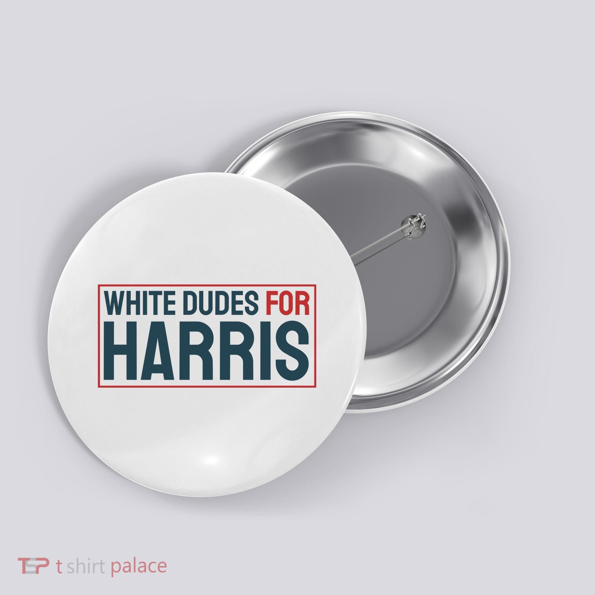 White Dudes For Harris 2024 Button