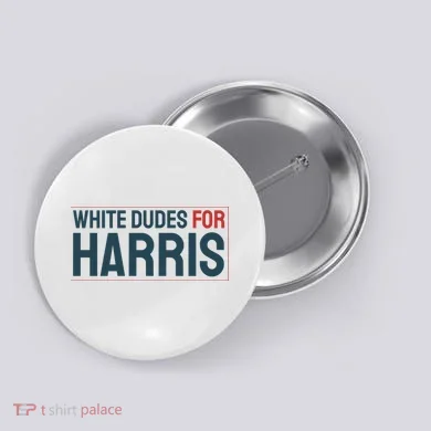 White Dudes For Harris 2024 Button